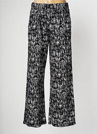 Pantalon large tissage popeline taille normale noir PAN femme