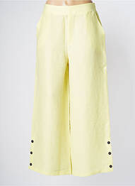 Pantalon large tissage popeline taille normale jaune PAN femme