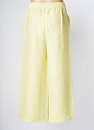 Pantalon large tissage popeline taille normale jaune PAN femme