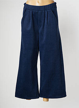 Pantalon large fermeture zippée sous rabat boutonné taille normale bleu PAN femme