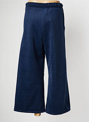 Pantalon large fermeture zippée sous rabat boutonné taille normale bleu PAN femme