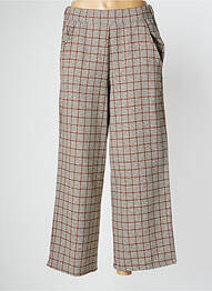 Pantalon droit tissage popeline taille normale beige PAN femme