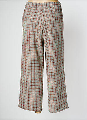 Pantalon droit tissage popeline taille normale beige PAN femme