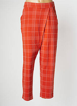 Pantalon slim taille élastique taille normale orange PAN femme