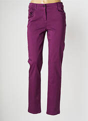 Pantalon slim violet PAUSE CAFE pour femme seconde vue