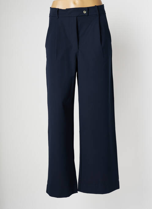 Pantalon droit tissage popeline taille normale bleu PAN femme