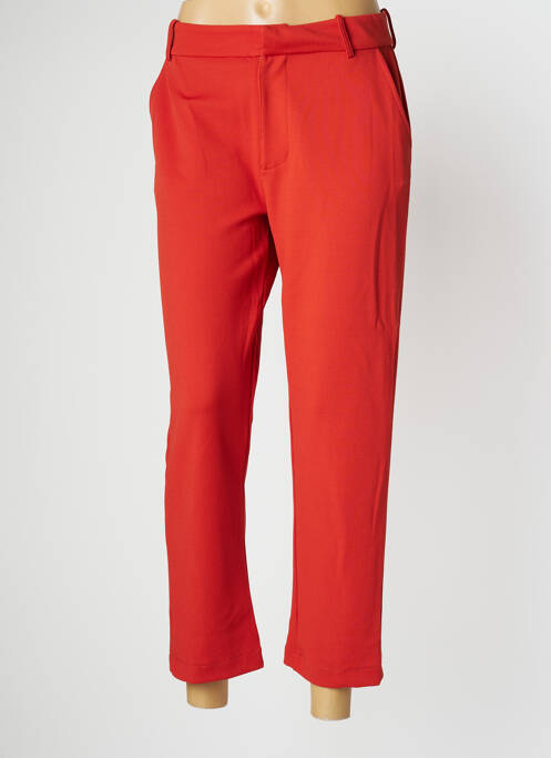 Pantalon 7/8 stretch taille normale rouge PAN femme