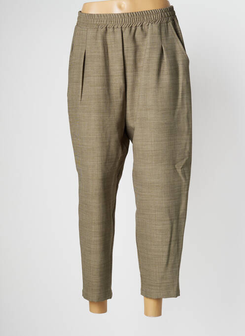 Pantalon 7/8 stretch taille normale vert PAN femme