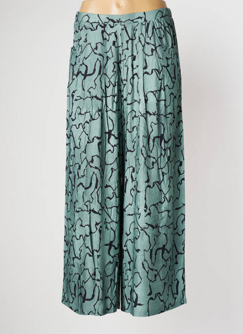 Pantalon large tissage popeline taille normale vert PAN femme