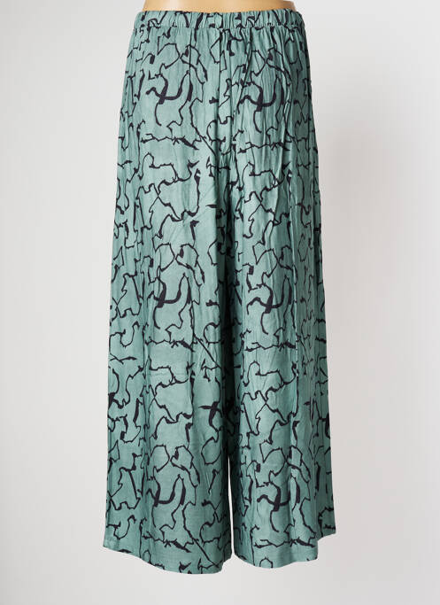 Pantalon large tissage popeline taille normale vert PAN femme