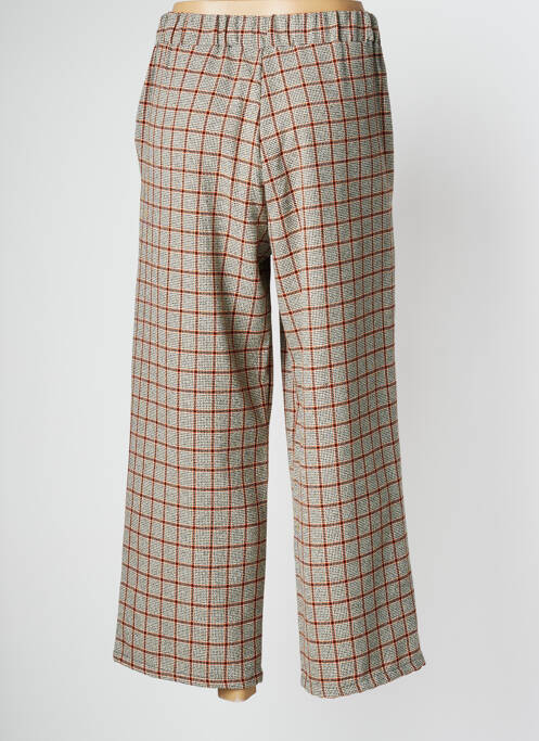 Pantalon droit tissage popeline taille normale beige PAN femme