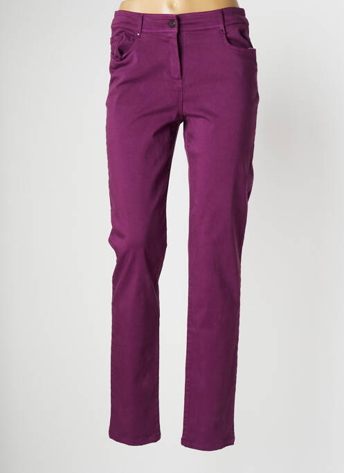 Pantalon slim violet PAUSE CAFE pour femme