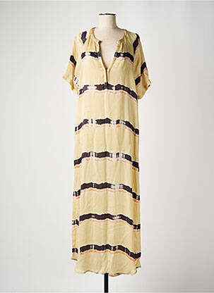 Robe longue manches courtes manches courtes beige NOUS ANTWERP femme