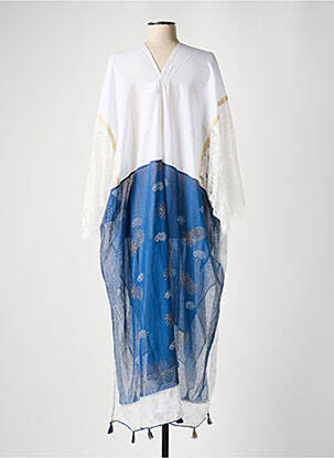 Robe de plage manches 3/4 bleu NINE femme
