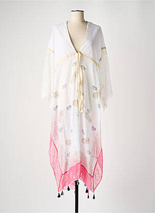 Robe de plage manches 3/4 blanc NINE femme