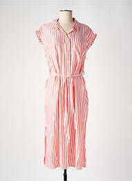 Robe mi-longue manches courtes manches courtes rouge PIECES femme