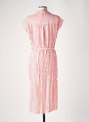 Robe mi-longue manches courtes manches courtes rouge PIECES femme