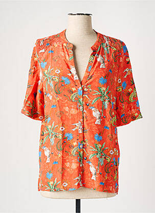 Chemisier manches courtes manches courtes orange POM AMSTERDAM femme