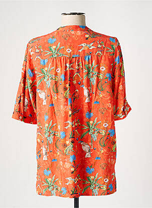 Chemisier manches courtes manches courtes orange POM AMSTERDAM femme