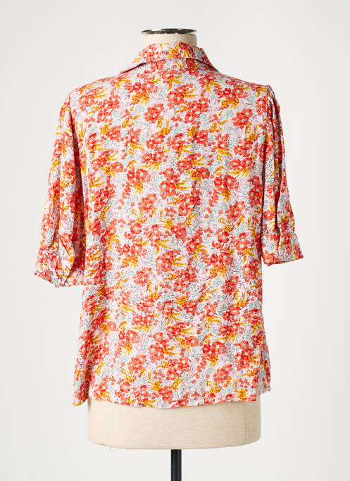 Chemisier manches courtes manches courtes orange PIECES femme