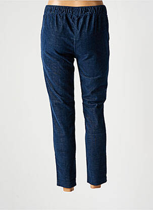 Pantalon 7/8 stretch taille normale bleu ATELIERS FRANÇAIS DE CONFECTION femme
