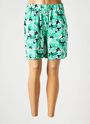 Short taille élastique taille haute vert PIECES femme