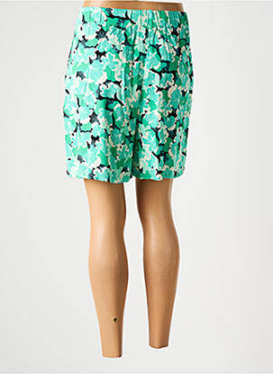 Short taille élastique taille haute vert PIECES femme