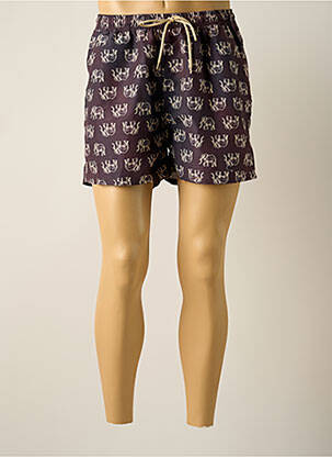 Short de bain effet matière satinée gris FEEL FREE homme