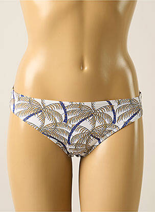 Bas de maillot de bain imprimé tie and dye culotte blanc BLUELOBSTER femme