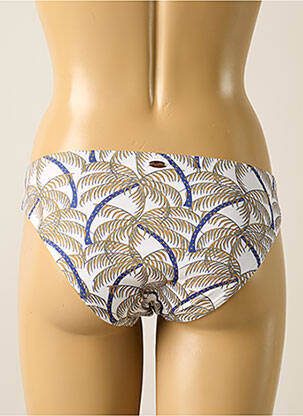 Bas de maillot de bain imprimé tie and dye culotte blanc BLUELOBSTER femme