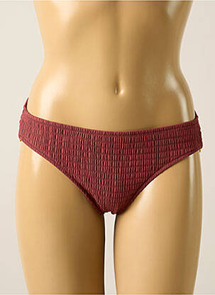 Bas de maillot de bain effet matière satinée culotte rouge WATERCULT femme