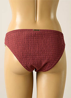 Bas de maillot de bain effet matière satinée culotte rouge WATERCULT femme