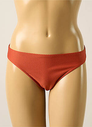 Bas de maillot de bain effet matière satinée culotte orange BLUELOBSTER femme