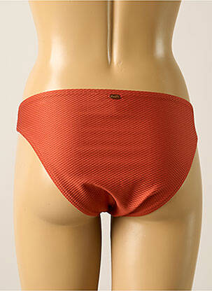 Bas de maillot de bain effet matière satinée culotte orange BLUELOBSTER femme
