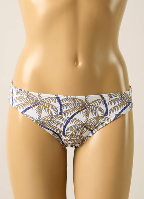Bas de maillot de bain imprimé tie and dye culotte blanc BLUELOBSTER femme