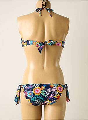 Maillot de bain 2 pièces stretch haut bandeau bleu PROMISE femme