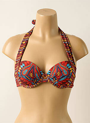 Haut de maillot de bain stretch haut soutien-gorge moulé marron BLUELOBSTER femme