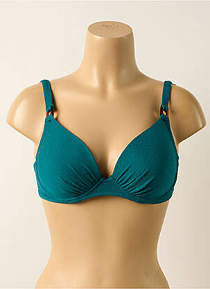 Haut de maillot de bain stretch haut soutien-gorge moulé vert WATERCULT femme
