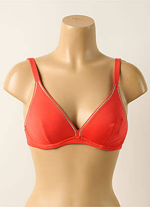 Haut de maillot de bain stretch haut soutien-gorge emboitant rouge BLUELOBSTER femme
