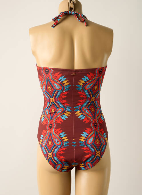Maillot de bain 1 pièce marron BLUELOBSTER pour femme