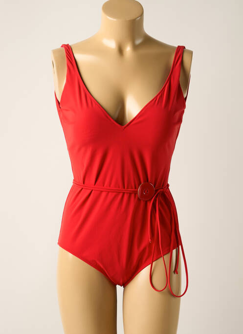 Maillot de bain 1 pièce rouge SIYU pour femme