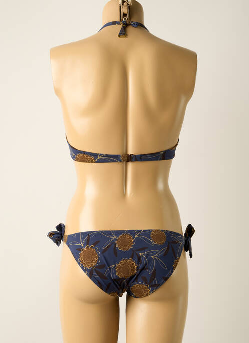 Maillot de bain 2 pièces bleu SIYU pour femme