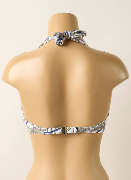 Haut de maillot de bain stretch haut soutien-gorge moulé blanc BLUELOBSTER femme