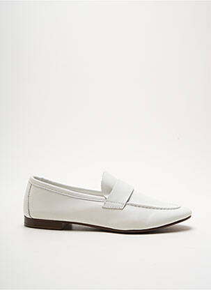 Mocassins chiquet talon plat jusqu'à 3cm blanc KLONDIKE femme