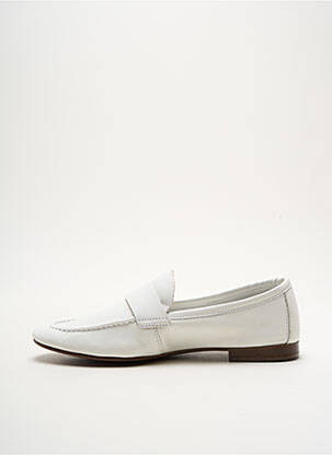 Mocassins chiquet talon plat jusqu'à 3cm blanc KLONDIKE femme