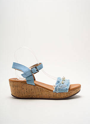 Sandales/Nu pieds bleu VACHON pour femme