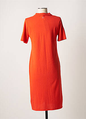 Robe mi-longue manches courtes manches courtes orange TBS femme