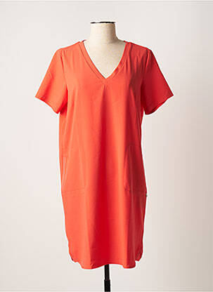 Robe courte manches courtes manches courtes orange TBS femme