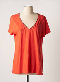 T-shirt coupe droite manches courtes orange TBS femme