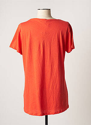 T-shirt coupe droite manches courtes orange TBS femme